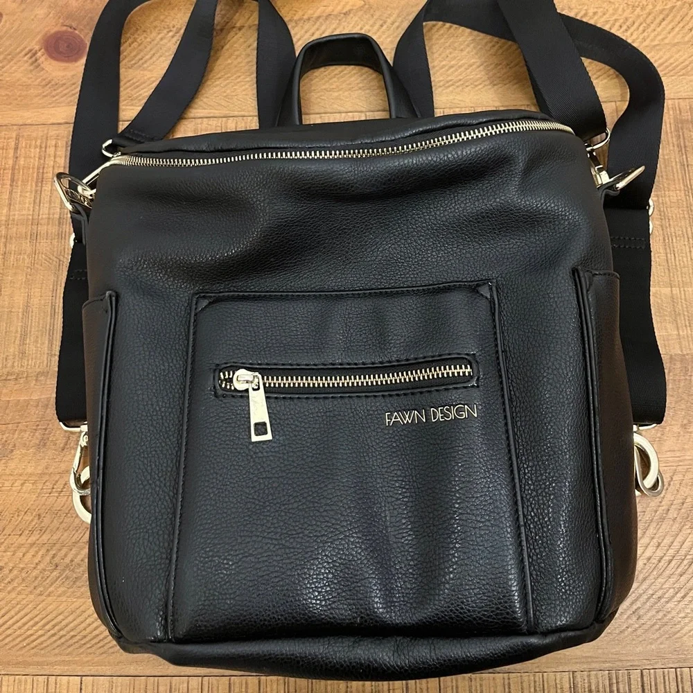 Fawn Design Mini Diaper Bag Black